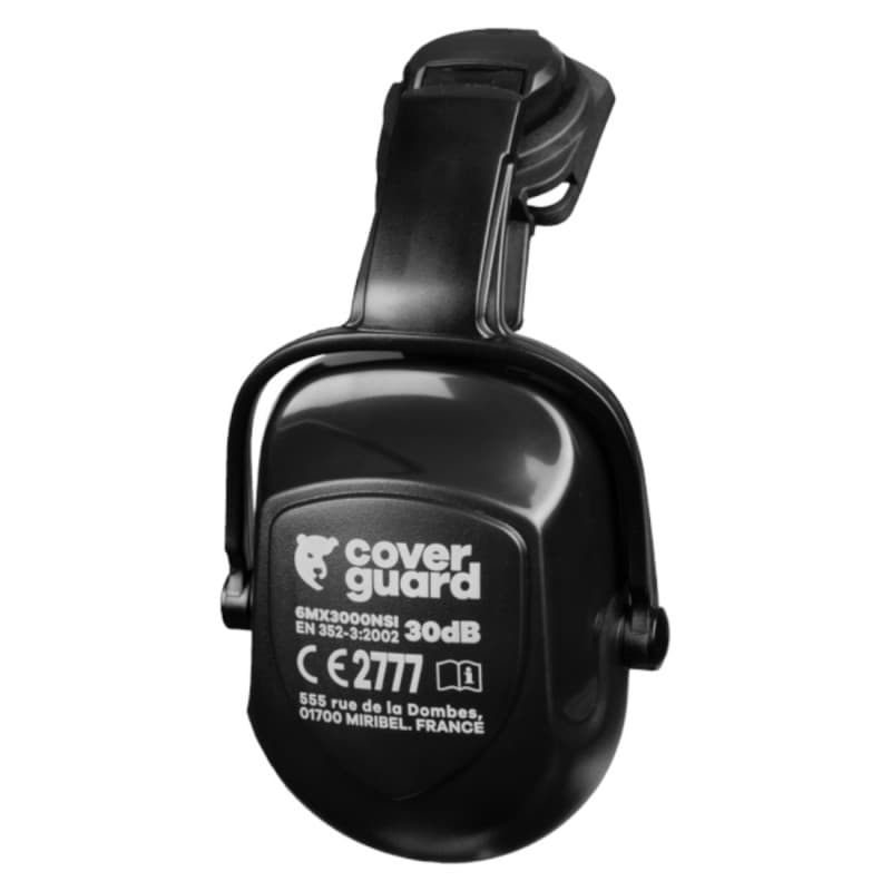 Coverguard - Coquilles anti-bruit 30db adaptable casque sécurité MAX 300 - Unique - Noir