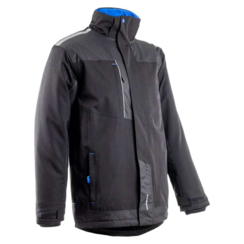 Coverguard - Parka imperméable matelassée double polaire avec zip central TAMIA noir et bleu - S - Noir / Bleu
