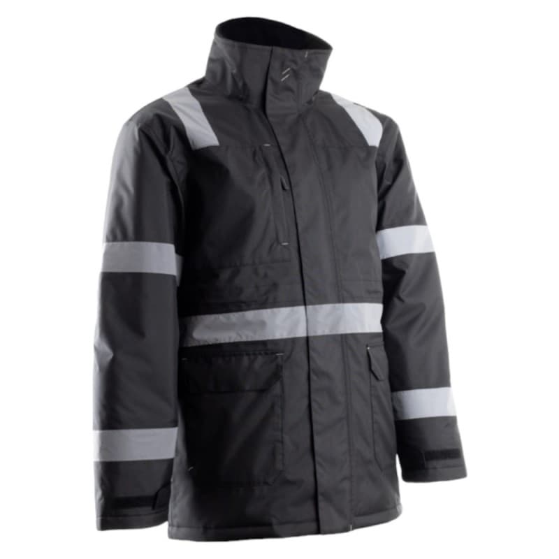 Coverguard - Parka de travail matelassée avec bandes réflectives SECURITE noir - XL - Noir