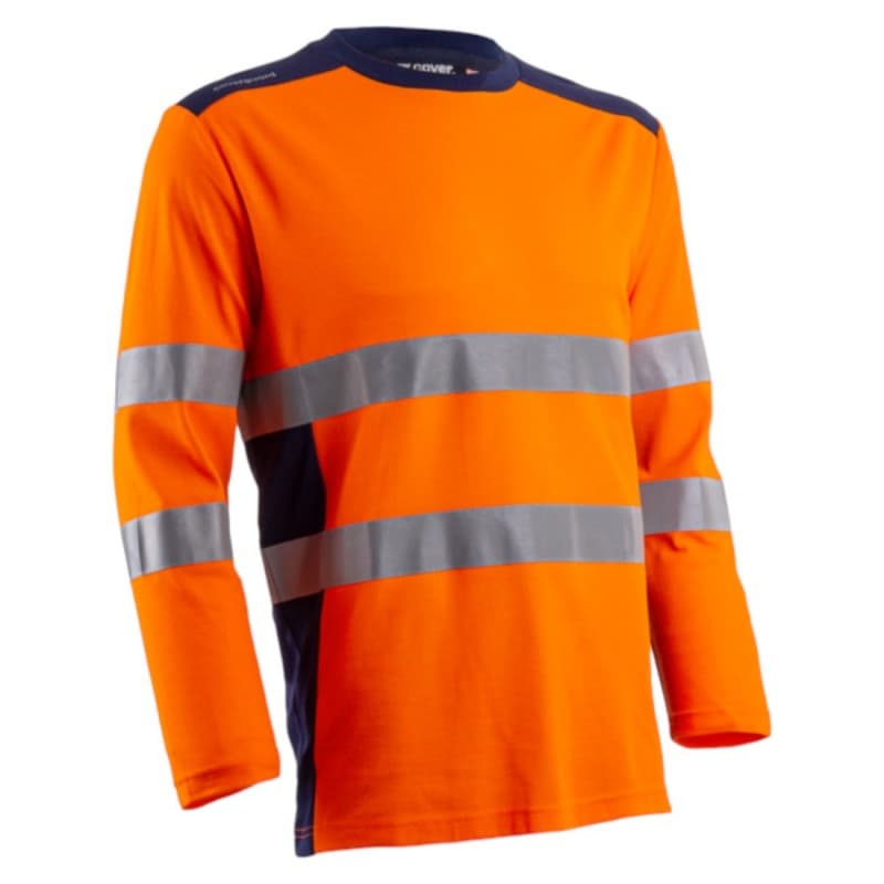 Coverguard - Tee-shirt manches longues haute visibilité RIKKA orange et bleu marine - XL - Orange