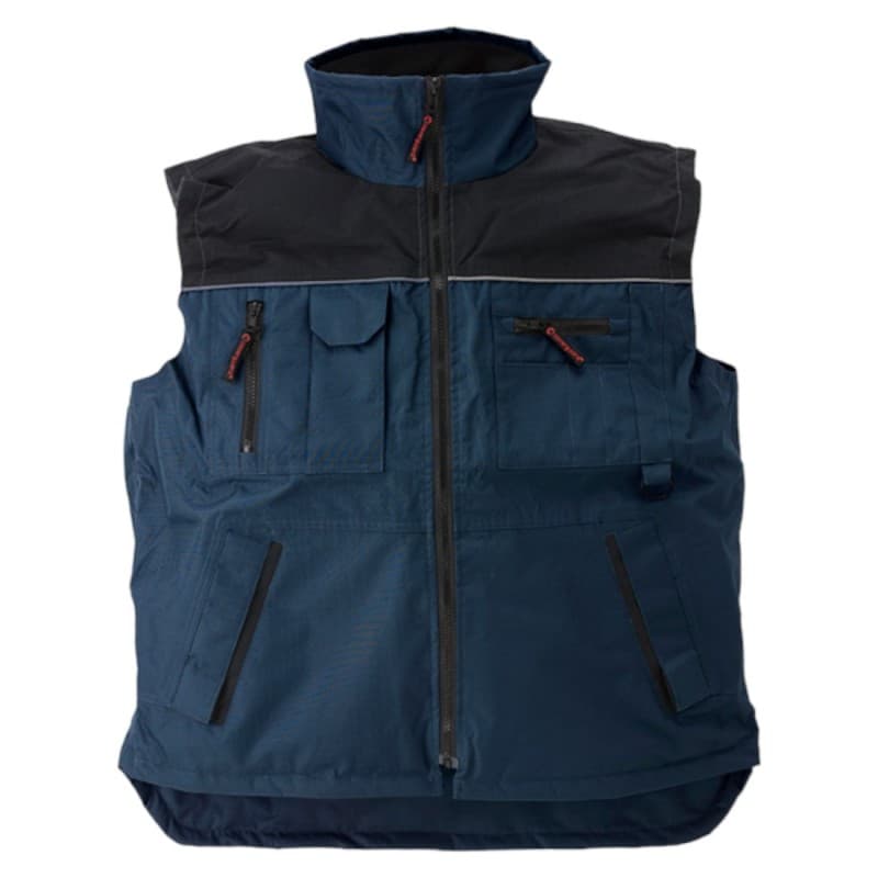 Coverguard - Gilet sans manches chaud en tissu résistant RIPSTOP bleu marine noir - L - Bleu Marine