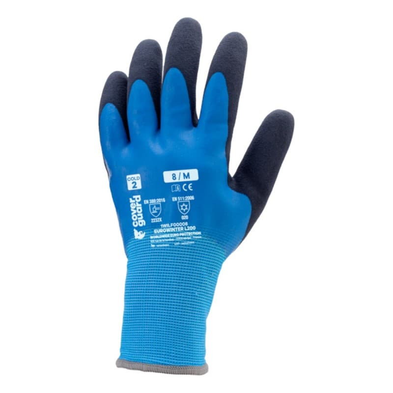 Coverguard - Gants étanches contre le froid double enduction latex EUROWINTER L200 (Pack de 5) - 12 - Bleu