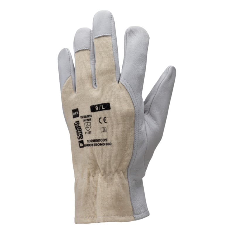 Coverguard - Gants de manutention lourde en cuir fleur de caprin EUROSTRONG 850 (Pack de 10) - 10 - Blanc