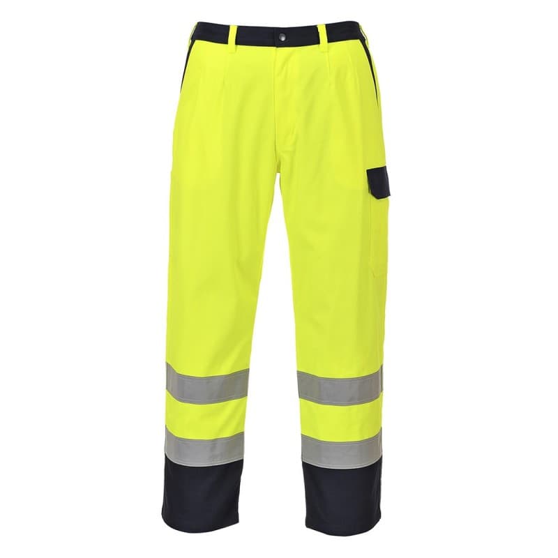 Portwest - Pantalon de travail résistant à la flamme Bizflame Pro HV - L - Jaune