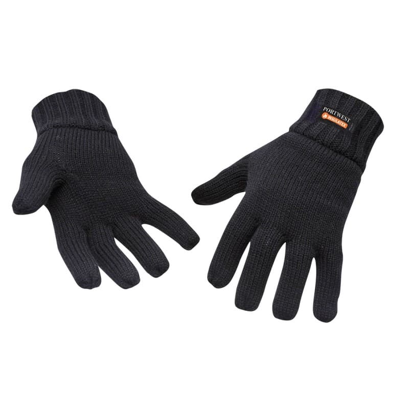 Portwest - Gants tricot doublés Insulatex - Unique - Noir
