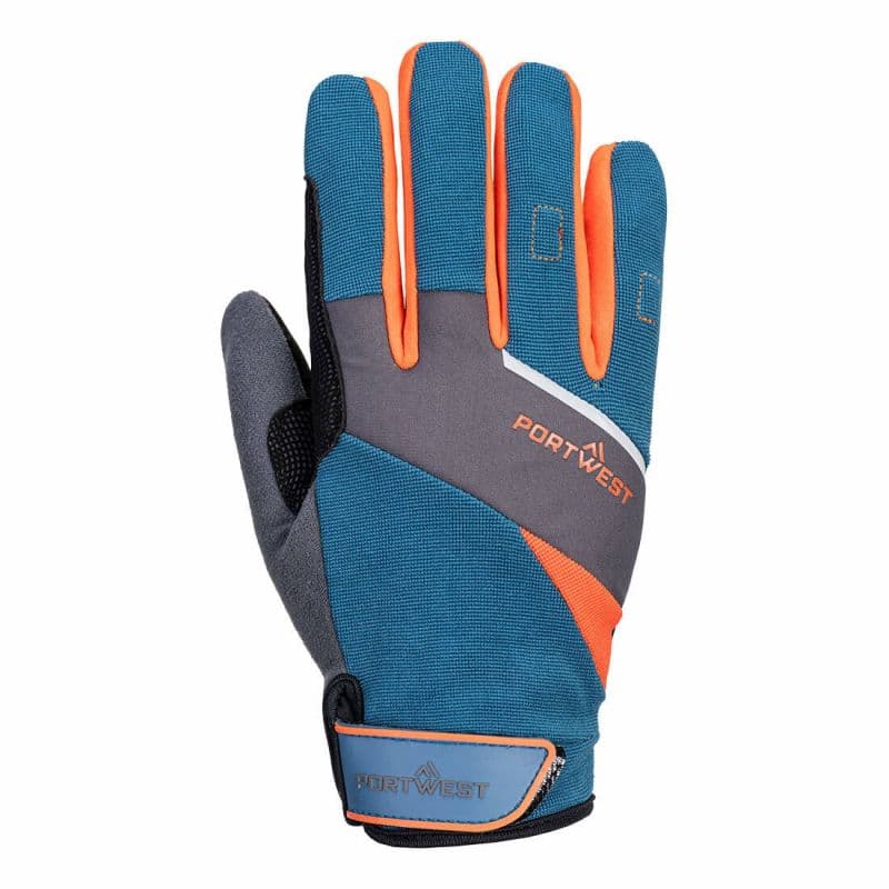 Portwest - Gants mécanicien en nylon anti coupures de niveau B polyvalent et résistant DX4 LR - 9 - Bleu Foncé