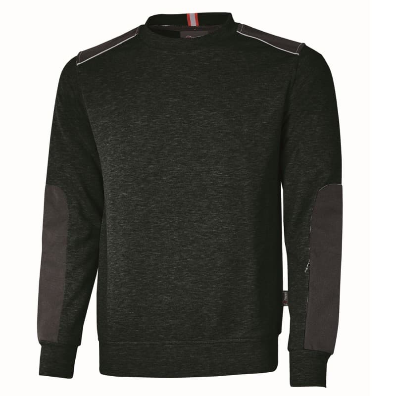 U-Power - Sweat-shirt col rond noir brossé RYKE - S - Noir