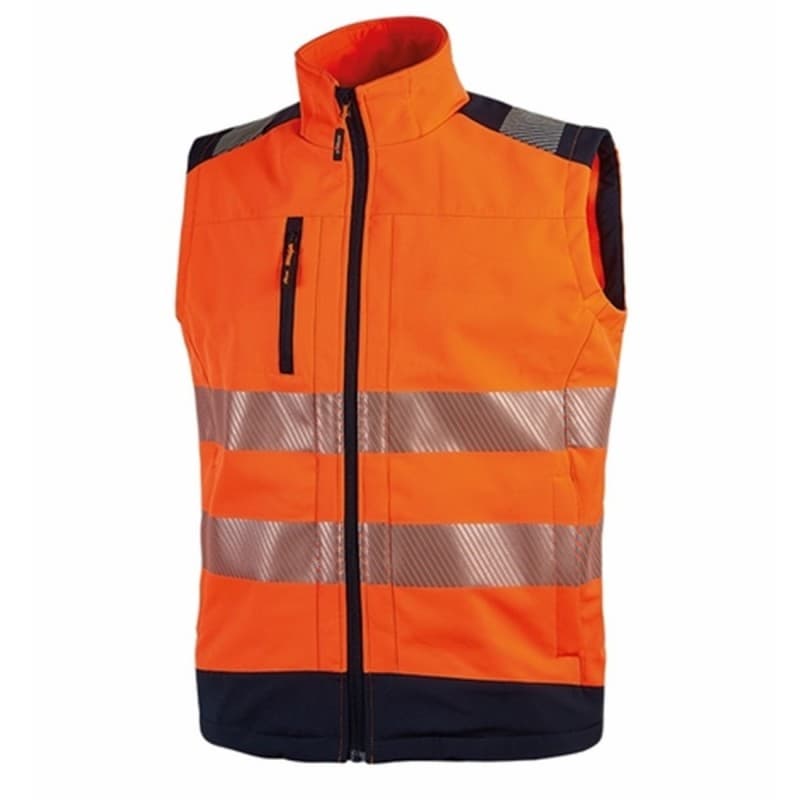 U-Power - Gilet Softshell Stretch orange haute visibilité DANNY - S - Orange
