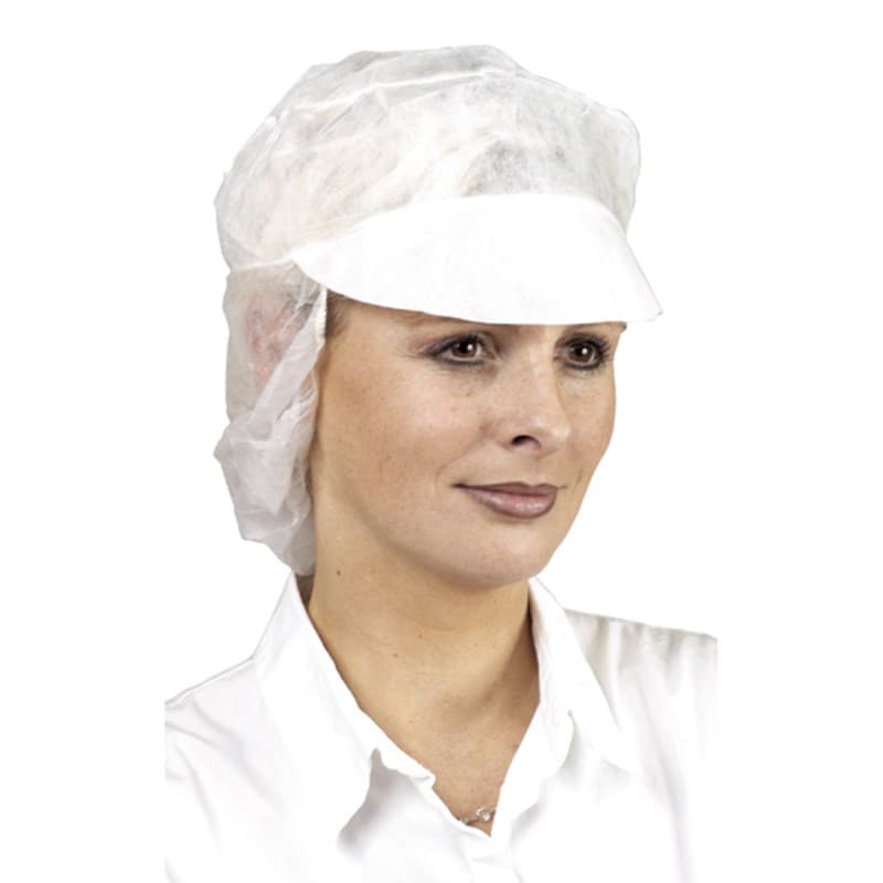Coverguard - Casquettes blanches à résille en polypropylène (Pack de 1000) - Unique - Blanc