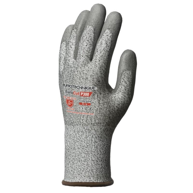 Coverguard - Gants anti coupures gris enduit PU EUROCUT P300 (Pack de 5) - 7 - Gris