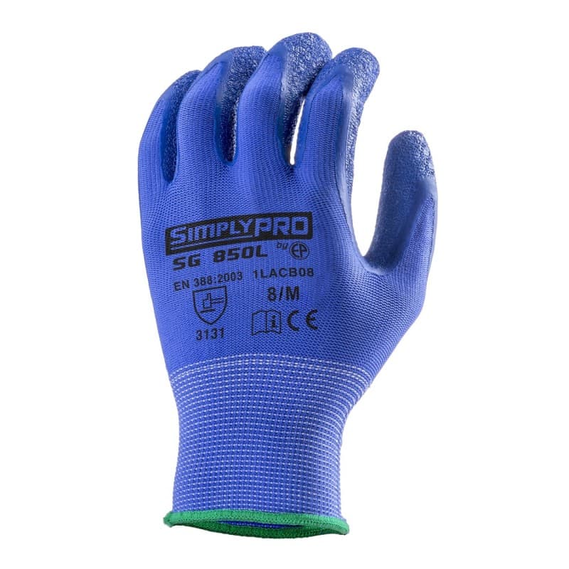 Coverguard - Gants manutention bleu EUROLITE SG850L (Pack de 10) - 7 - Bleu
