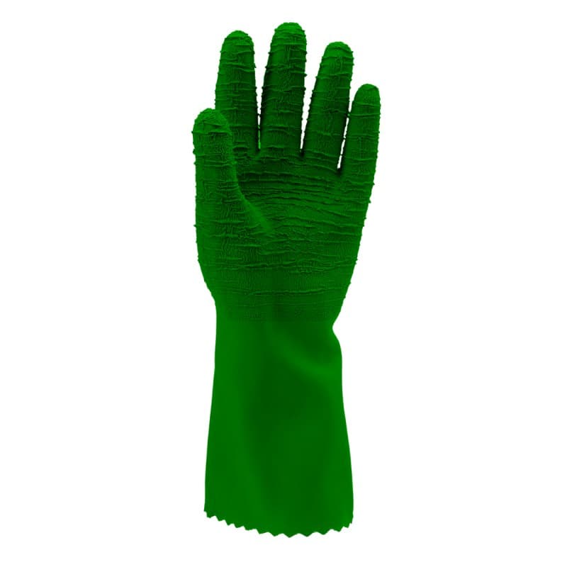 Coverguard - Gants manutention vert en latex crêpé standard EUROSTRONG 3815 (Pack de 10) - 10 - Vert