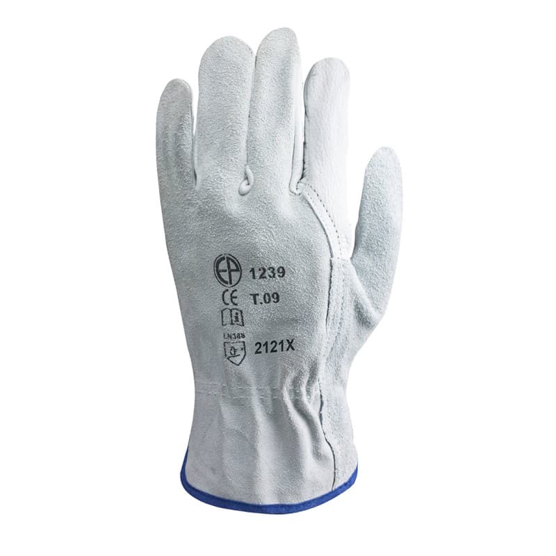Coverguard - Gants manutention blanc en fleur de buffle EUROSTRONG 1240 (Pack de 10) - 8 - Blanc