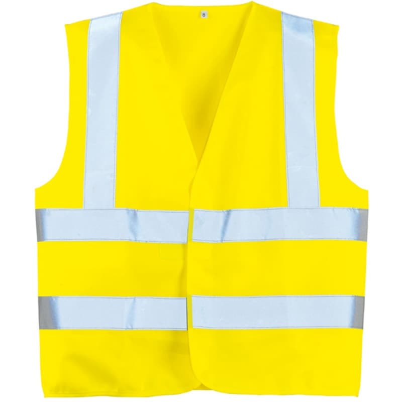Coverguard - Gilet de sécurité sans manches jaune bandes baudrier double ceintures rétro réfléchissantes YARD classe 2 (Pack de - XL - Jaune