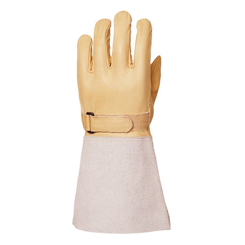 Coverguard - Sur gants électricien hydrofuge jaune beige manchette 15cm EUROHEAT 2550 (Pack de 12) - 10 - Jaune / Beige