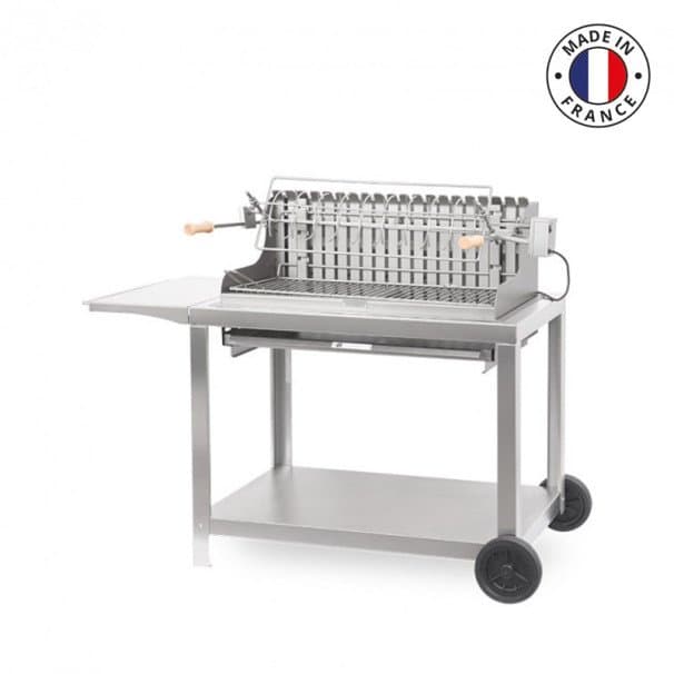 Barbecue charbon grilloir Irissarry Le Marquier sur chariot