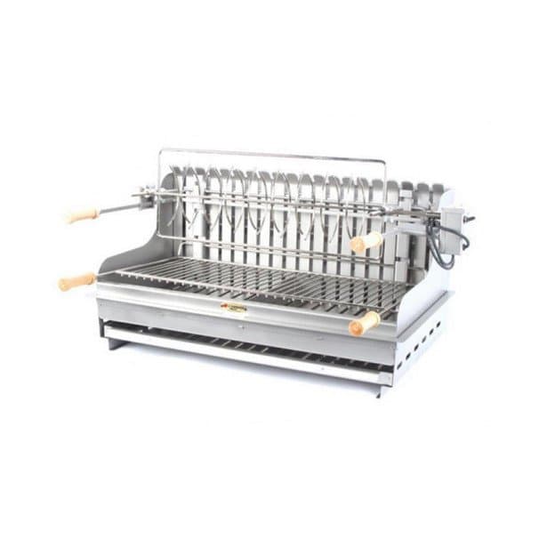 Grilloir avec tournebroche Le Marquier Irissary inox Ă poser ou encastrer