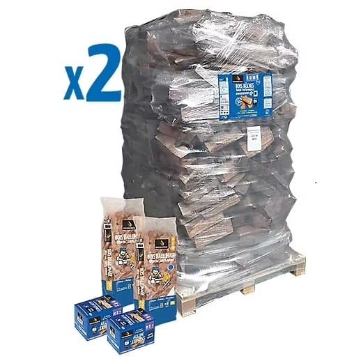 2 Packs bois de chauffage bûches Woodstock