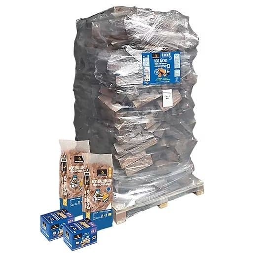 Pack bois de chauffage bûches 40cm Woodstock