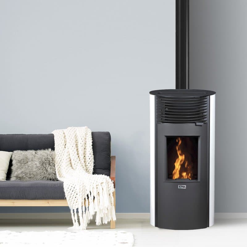 PoĂȘle Ă granulĂ©s silencieux Ă©tanche RomĂ©o 8 Kw - Blanc