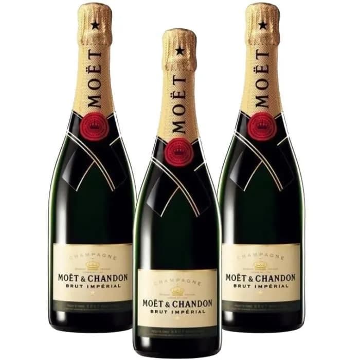 Lot de 3 Champagnes Moët & Chandon Imperial Brut - 75 cl
