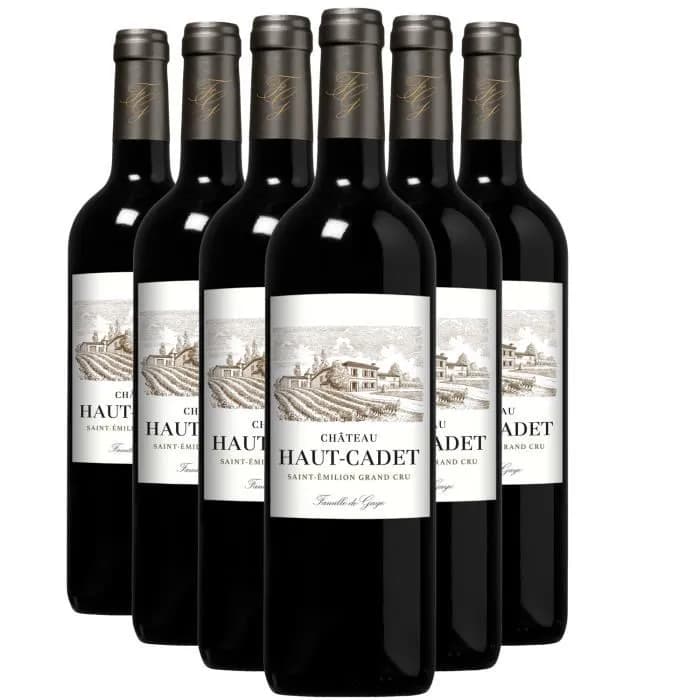 ChĂąteau Haut-Cadet Rouge 2018 - Lot de 6x75cl - Vin Rouge de Bordeaux - Appellation AOC Saint-Emilion Grand Cru