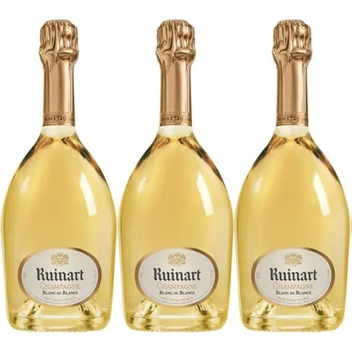Lot 3 Champagnes Ruinart Blanc de Blancs 75cl