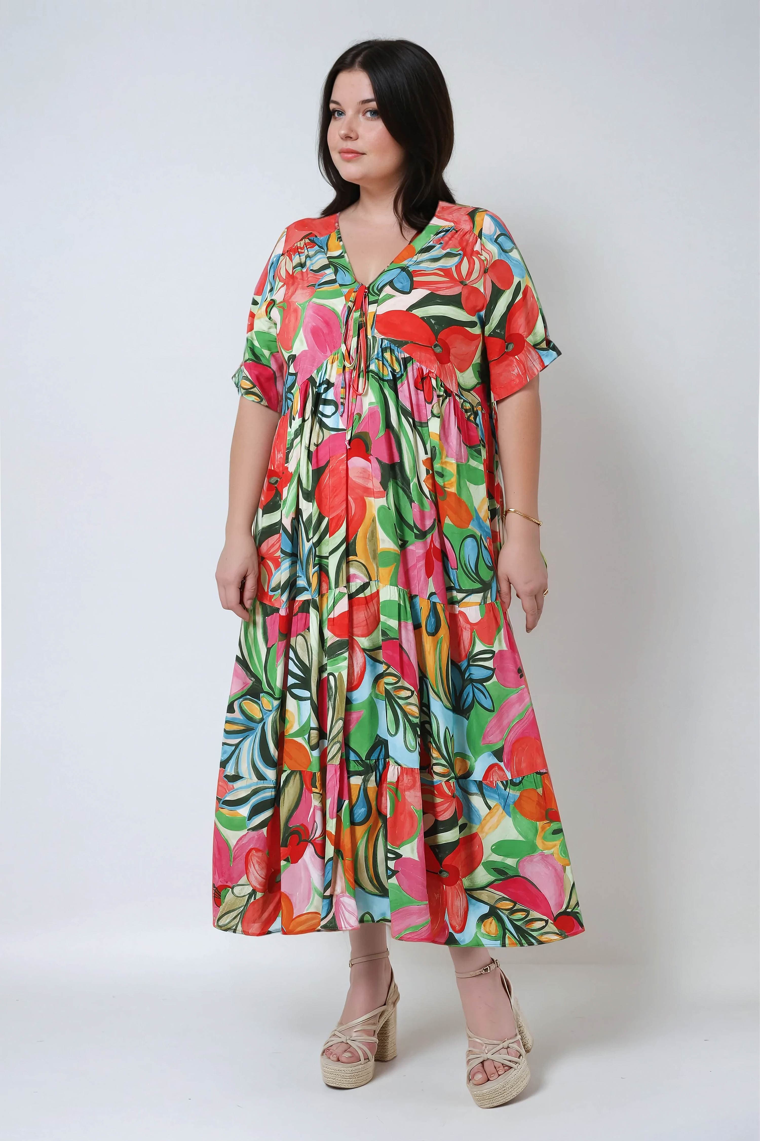 Robe longue en imprimée