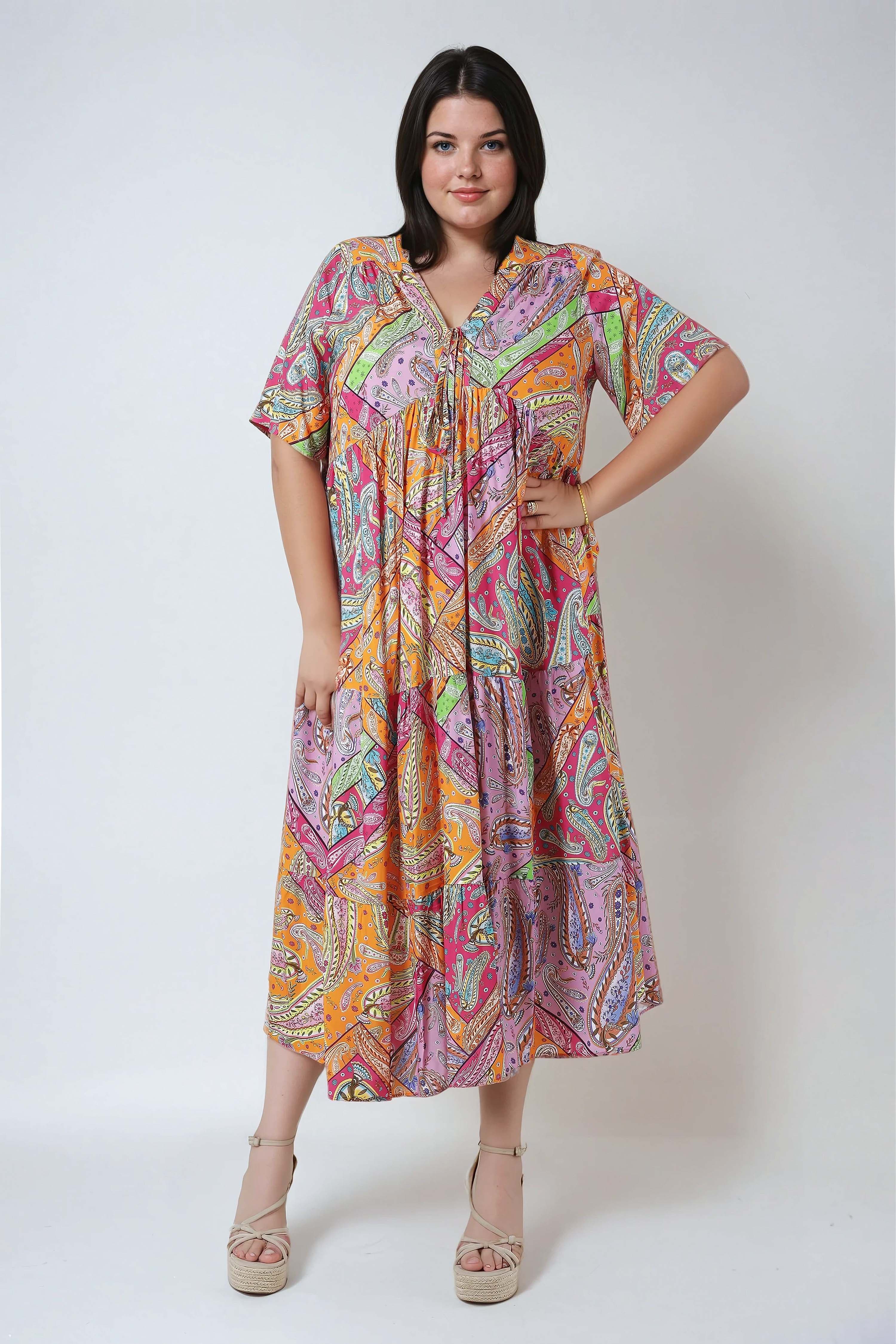 Robe longue en imprimée