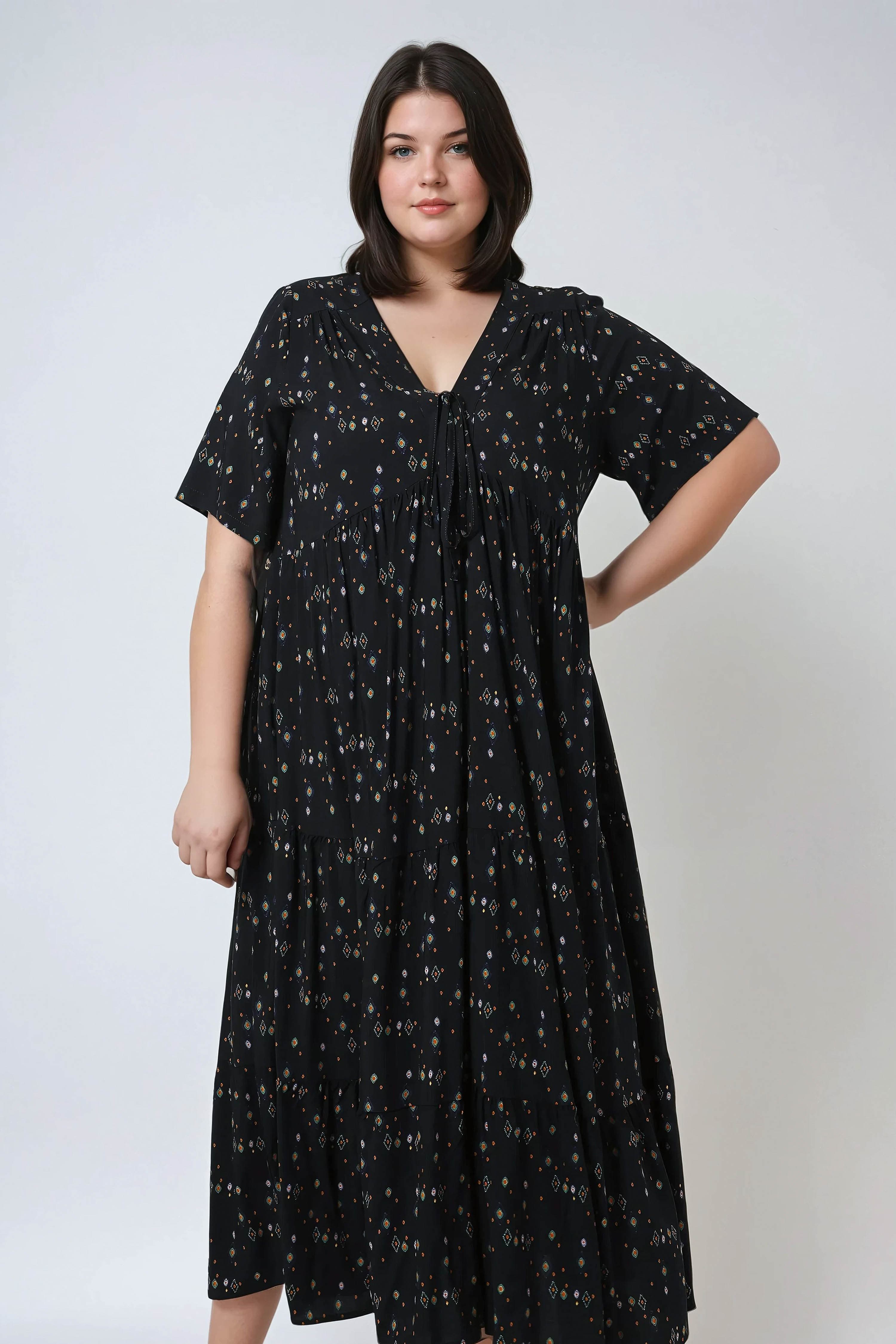 Robe longue en imprimée