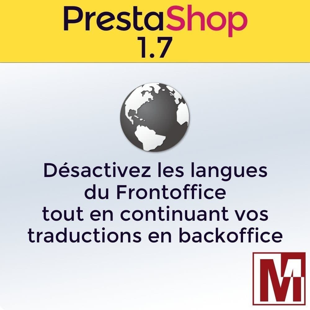 Désactivez les langues en Frontoffce mais pas en backoffice