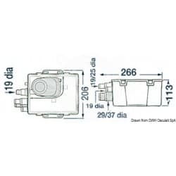 Collecteur d´eaux usées avec pompe automatique " Attwood "