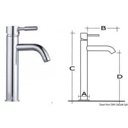 Mélangeur céramique Diana pour lavabos col long