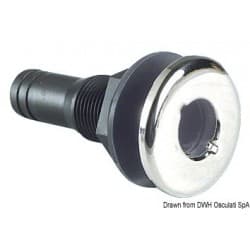 Passe-coque en nylon noir, avec moulure frontale en inox poli miroir