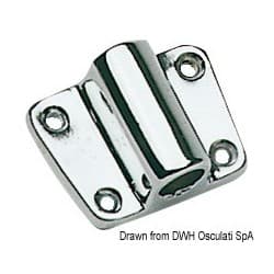 Supports latéraux pour dame de nage en laiton chromé