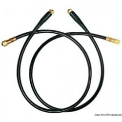 Kit 2 tuyaux renforcés flexibles haute résistance, déjà raccordés pour branchement double cylindre, double moteur