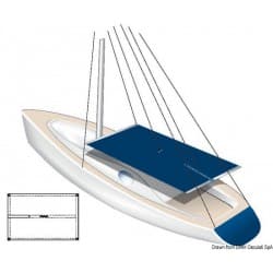 Pare-soleil en tissu imperméable blanc pour voiliers