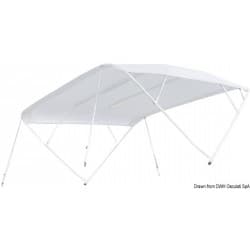 Biminis " Shade Master Fish " spécialement conçus pour bateaux à plat-bord bas à pilotage debout