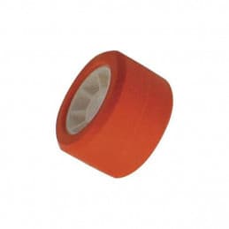 Galet bi-matière ø100mm - alésage ø21mm - L50mm - rouge