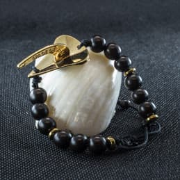 Bracelet Homme Tibétain - Marron doré