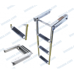 Echelle télescopique ajustable large en inox