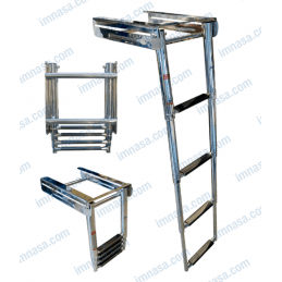 Echelle télescopique encastrable en inox avec fermeture