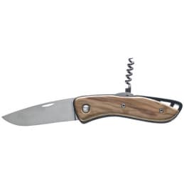 Couteau Aquaterra - Lame lisse tire-bouchon - manche bois