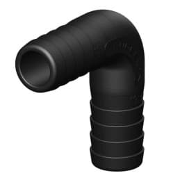 Coude 90° MM noir Ă19 - cannelĂ©/cannelĂ© - TRUDESIGN