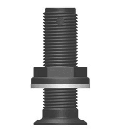 Passe-coque flush fileté en composite - TRUDESIGN