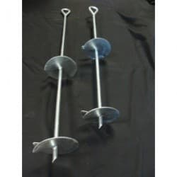 Ancre à vis double pâles galvanisée à chaud pour balisage