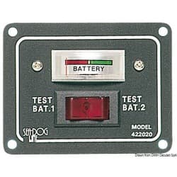Panneau - test pour 2 batteries activable par interrupteur