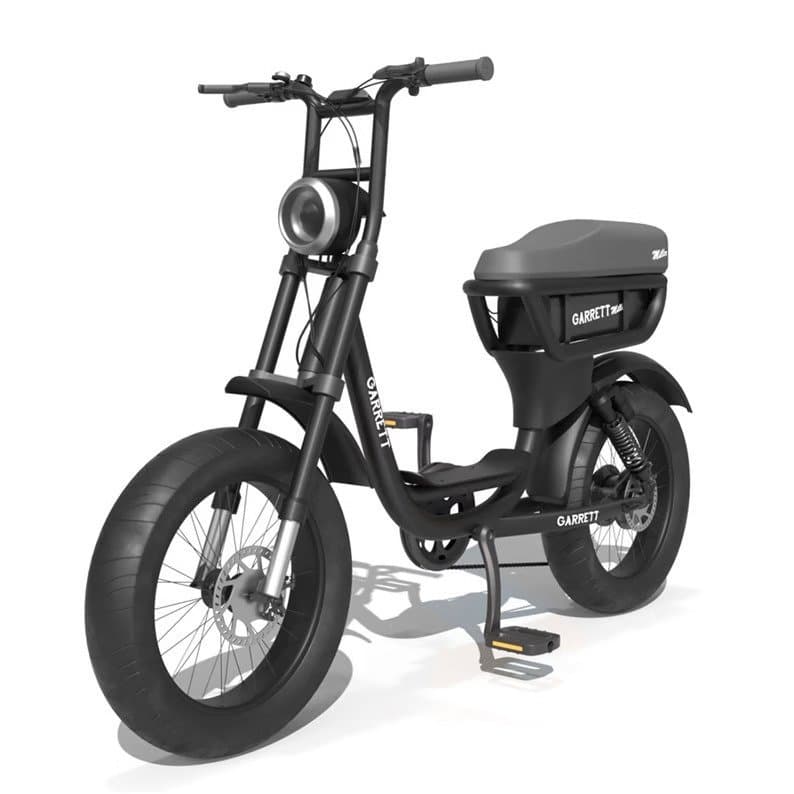 Vélo électrique biplace cargo garrett miller city, batt simple, pneus route - Noir