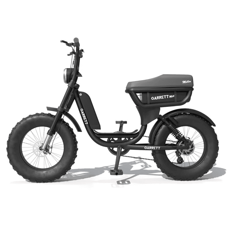 Vélo électrique biplace cargo garrett miller city , bat double, tout terrain - Noir