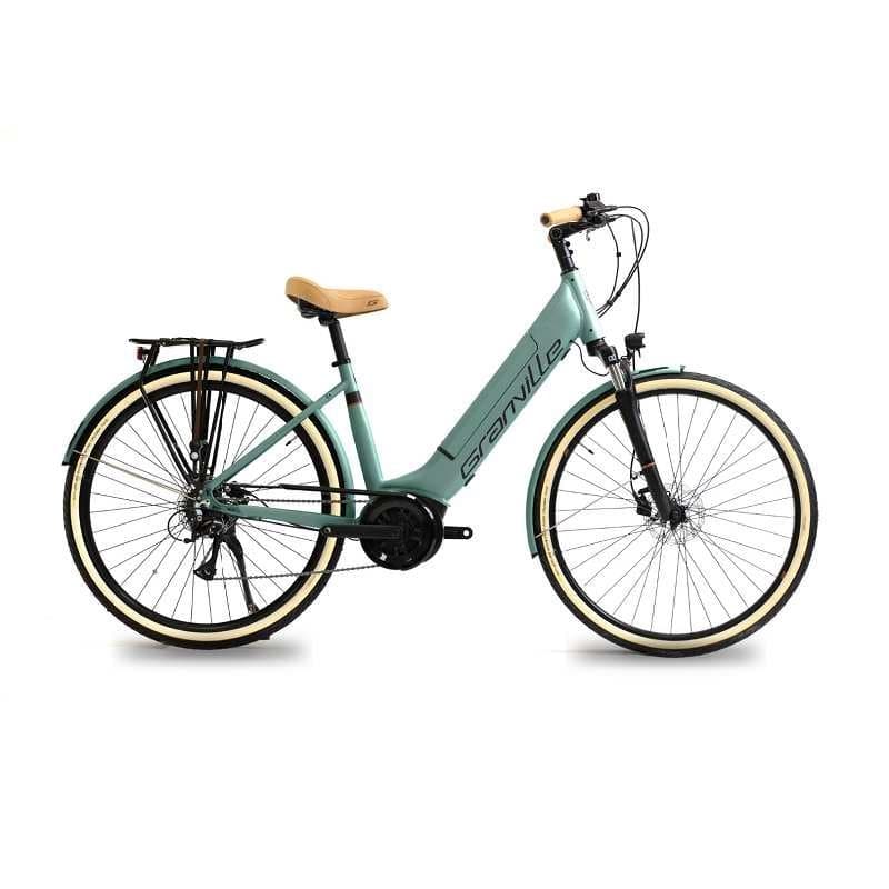 Vélo électrique ville Granville E-Integrated 30 plus 500Wh - Vert d'eau